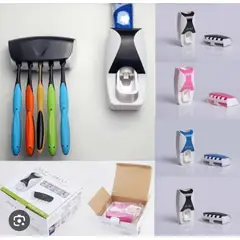 GENERICO - Porta Cepillos y Dispensador de Pasta Dental 2 en 1