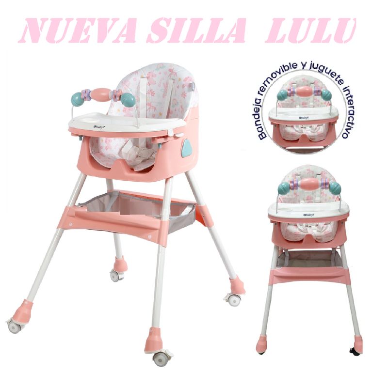 Nueva Silla de Comer Plegable Lulu -Rosa