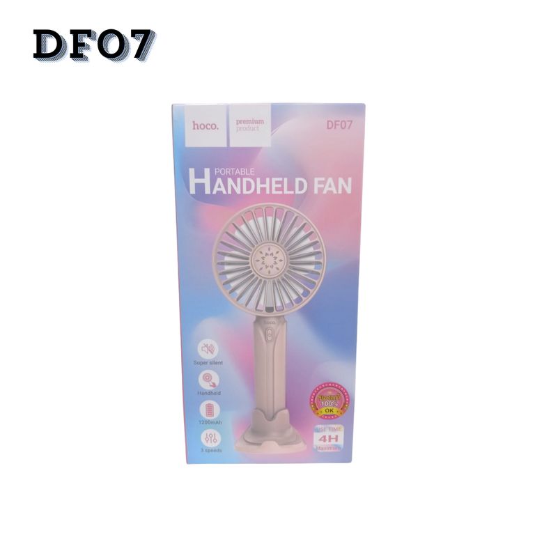 Ventilador Portátil de Mano DF07 de Hasta 4 horas - Rosa