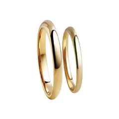 GENIEKA - Anillos de Matrimonio Alianzas Delgados Bañado18K San Valentin