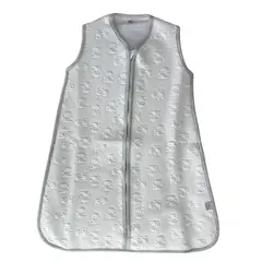 GENERICO - SACO DORMIR BOLSA VERANO REDONDA ALGODON JACQUARD BLANCO