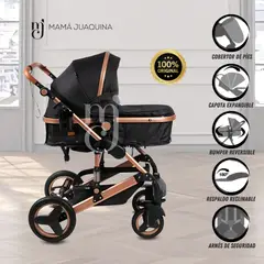 KIDS - Coche Moisés de Lujo «SAGITA» Edición Limitada Black