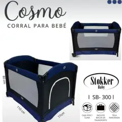 STOKKER BABY - Cuna Corral COSMO AZUL