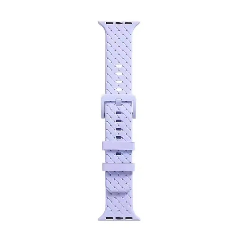 CORREA SILICONA LABRADA PARA WATCH 38-40-41-42 mm serie 10 LILA