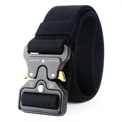 GENERICO - CINTURON TACTICO MILITAR  NEGRO DE LIBERACION RAPIDA