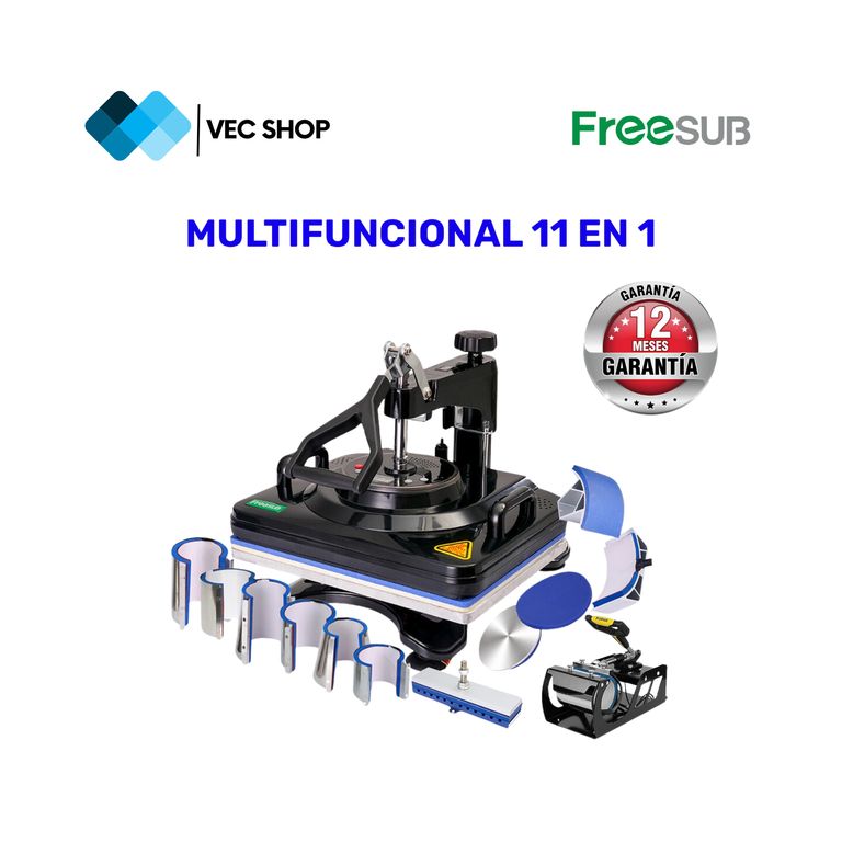 Máquina de Sublimación Multifuncional 11 en 1 Sublimadora Freesub