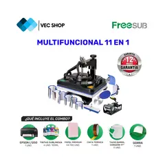 GENERICO - Máquina de Sublimación Multifuncional Sublimadora 11 en 1 + Combo
