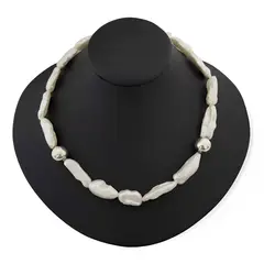 GENERICO - Collar Novia Perla Del Rio Regalo San Valentín Joya Plata