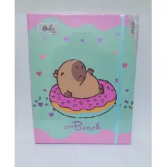 GENERICO - Cuaderno Capibara - 150 Hojas Doble Anillado - Beach