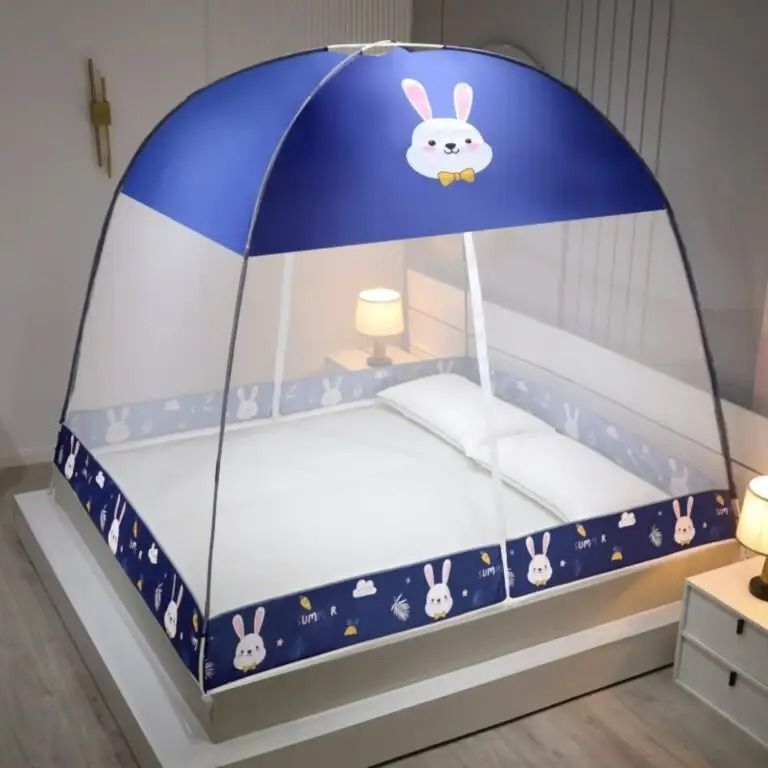 MOSQUITERO PLEGABLE PARA CAMA 2PLAZAS AZUL
