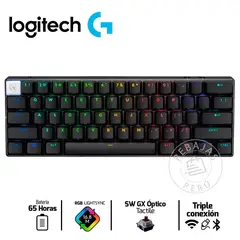 LOGITECH - PRO X 60 - Teclado Inalámbrico RGB 65 Hrs Óptico y Compacto