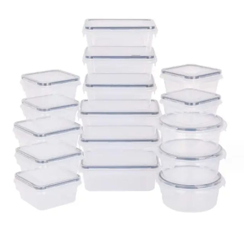 TAPPERS DE PLÁSTICO X 16 UNIDADES PARA MICROONDAS Y CONGELADOR