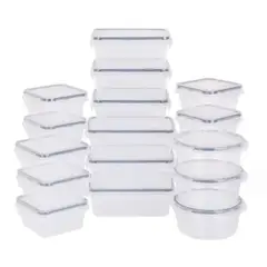 GENERICO - TAPPERS DE PLÁSTICO X 16 UNIDADES PARA MICROONDAS Y CONGELADOR