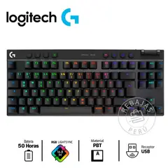 LOGITECH - PRO X TKL - Teclado Mecánico Inalámbrico RGB para Gaming