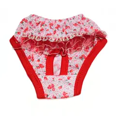 GENERICO - Calzon o Truza de Celo para Mascotas Talla 1 - Rojo