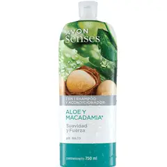 AVON - Senses Shampoo y Acondicionador 2 En 1 Aloe y Macadamia