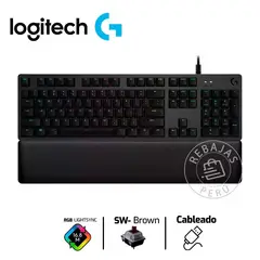LOGITECH - G513 Teclado Mecánico RGB con Reposamanos Ergonómico Gaming