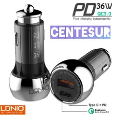 LDNIO - Cargador De Auto 36w Usb-c +PD C1