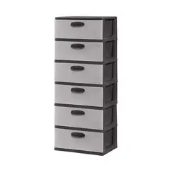 POLINPLAST - Cómoda Megagigante Mimbre Ratán N° 6 con 6 cajones