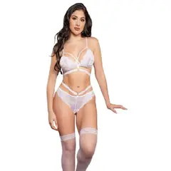 GENERICO - Lencería de Encaje Blanco TALLA S