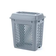 POLINPLAST - Cesto Qatar Grande con Tapa y Diseño Ventilado