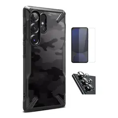 RINGKE - CASE FUSION X CAMUFLADO SAMSUNG GALAXY S25 ULTRA Y VIDRIOS