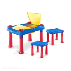 POLINPLAST - Mesa Didáctica para Niño con 2 Bancos, Funcional y Segura