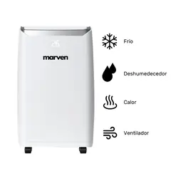 MARVEN - Aire Acondicionado Portátil 4 en 1 12000 BTU WiFi