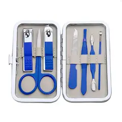 GENERICO - Set manicura y pedicura 7 piezas acero inoxidable cortauñas