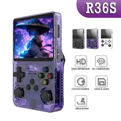 GENERICO - Consola de videojuegos R36S 128GB 41000 juegos Violeta