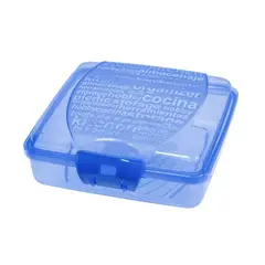 REY PLAST - Organizador portátil cuadrado 570ML práctico Azul