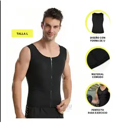 GENERICO - Fajas hombre reductor con cierre - neopreno T- L