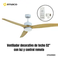 IMACO - Ventilador de techo 52 con luz y control remoto CF5235DC