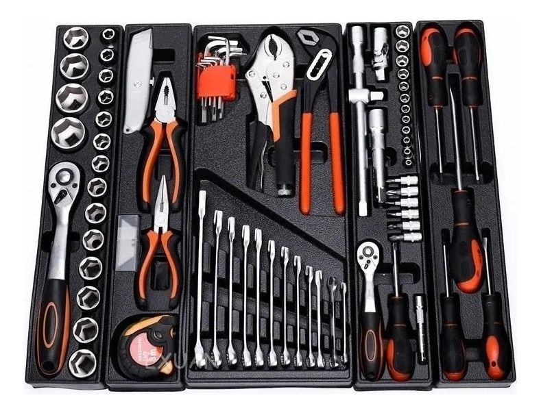 Caja De Herramientas Set 85 Pieza Plegable 5 Niveles Metal