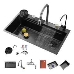 LABALAOS - Combo Lavaplato Empotrado 80x45cm Acero Inoxidable Lavavaso