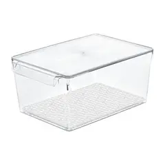 REY PLAST - Smart Box 7.4 L con Tapa, Organizador Plástico Durable