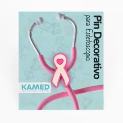 GENERICO - Pin Decorativo para Estetoscopio Kamed Lazo Rosa