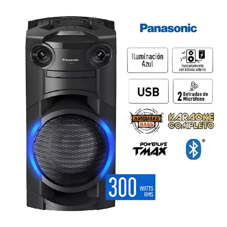 EQUIPO DE SONIDO ONE BOX RMS 300 WATTS NEGRO SC-TMAX10PUK