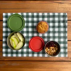 CASIOPIA - Mantel Individual para lonchera antimanchas Vichy verde