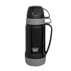 REY PLAST - Termo Golden Rose 1 L Conserva Temperatura Negro con Gris Oscuro