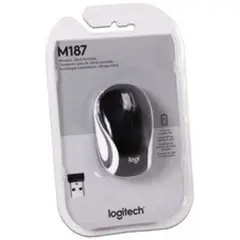 LOGITECH - MOUSE INALAMBRICO M187 MINI NEGRO 910-005459  USB