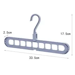 GENERICO - Set De 8 Gancho Magico de Ropa Ahorra Espacio Plomo