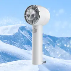 HOGARMAS - Ventilador Turbo de Mano con Enfriamiento Blanco