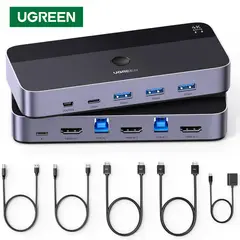 UGREEN - Switch HDMI 4K 60Hz KVM 2 In 1 Out Conmutador