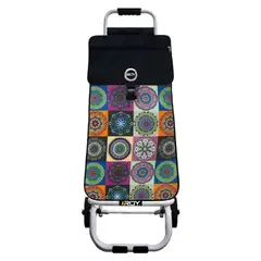 ROY - Carrito Jumbo Estructura Plegable Bolso Mándalas Negro