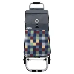 ROY - Carrito Candy Estructura Fija Bolso Cuadrillé Colorido Plomo
