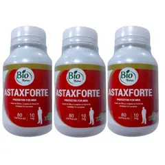 BIONUTREC - 03 FRASCOS ASTAXFORTE antioxidantes x 80 capsulas c/u -