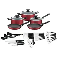 TRAMONTINA - Juego de Ollas 38 Piezas Antiadherente Victoria