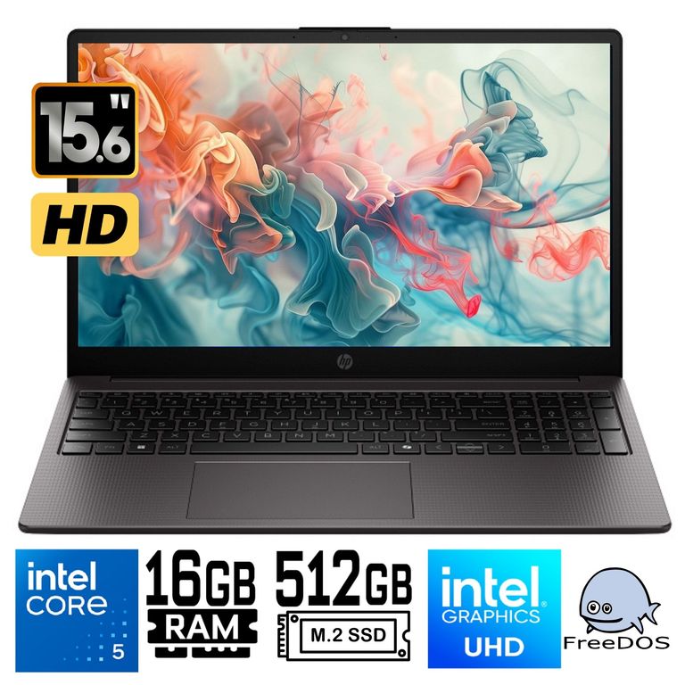 Laptop 250R G10 Intel Core 5-120U Ram 16Gb SSD 512Gb 15.6 HD FreeDos