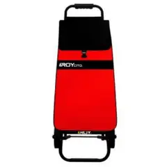 ROY - Carrito Roycito Estructura Fija Bolso Matizado Negro y Rojo